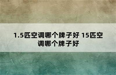 1.5匹空调哪个牌子好 15匹空调哪个牌子好